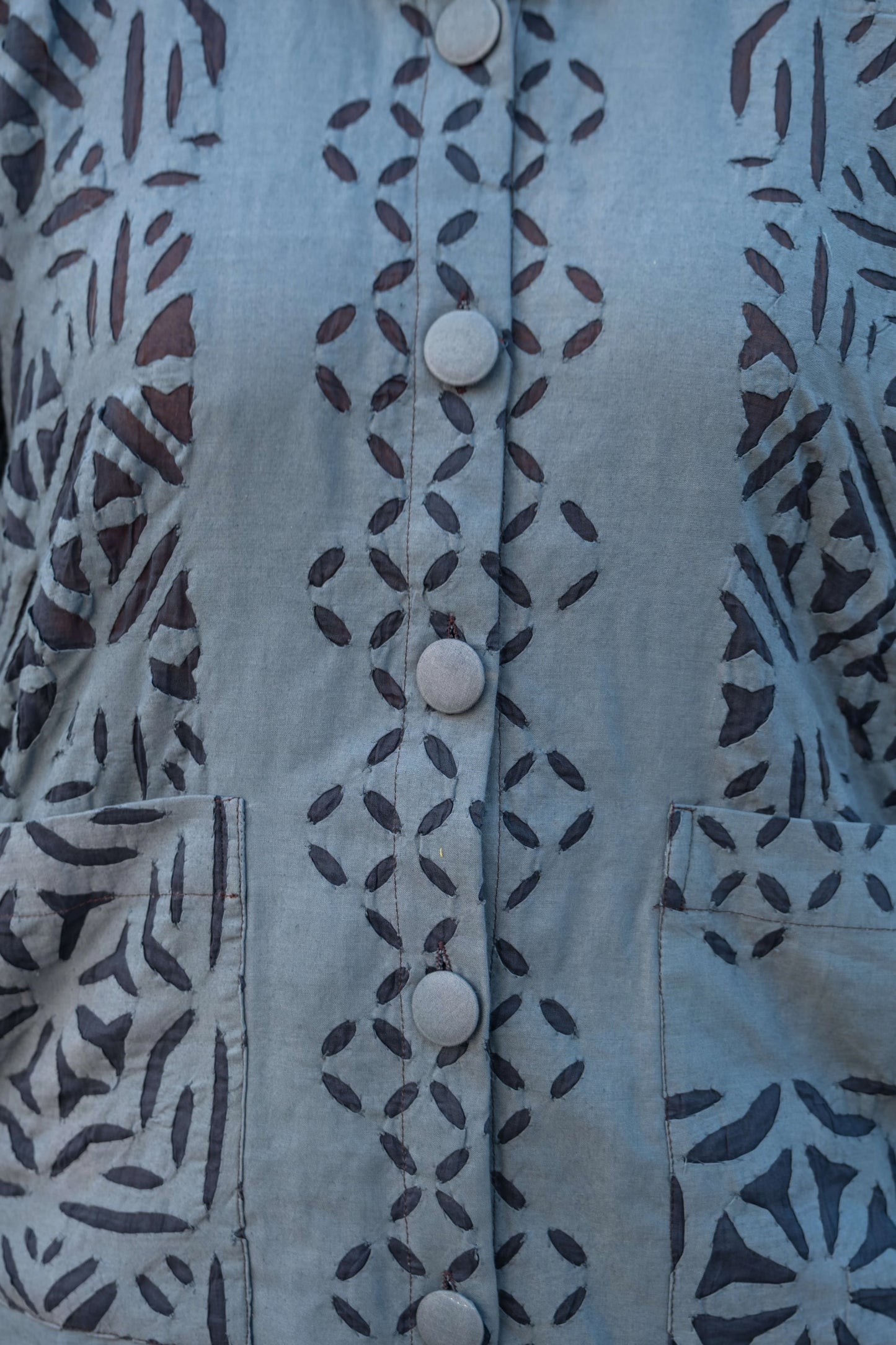 Amhara Applique Cosy Overlay - Ash Blue