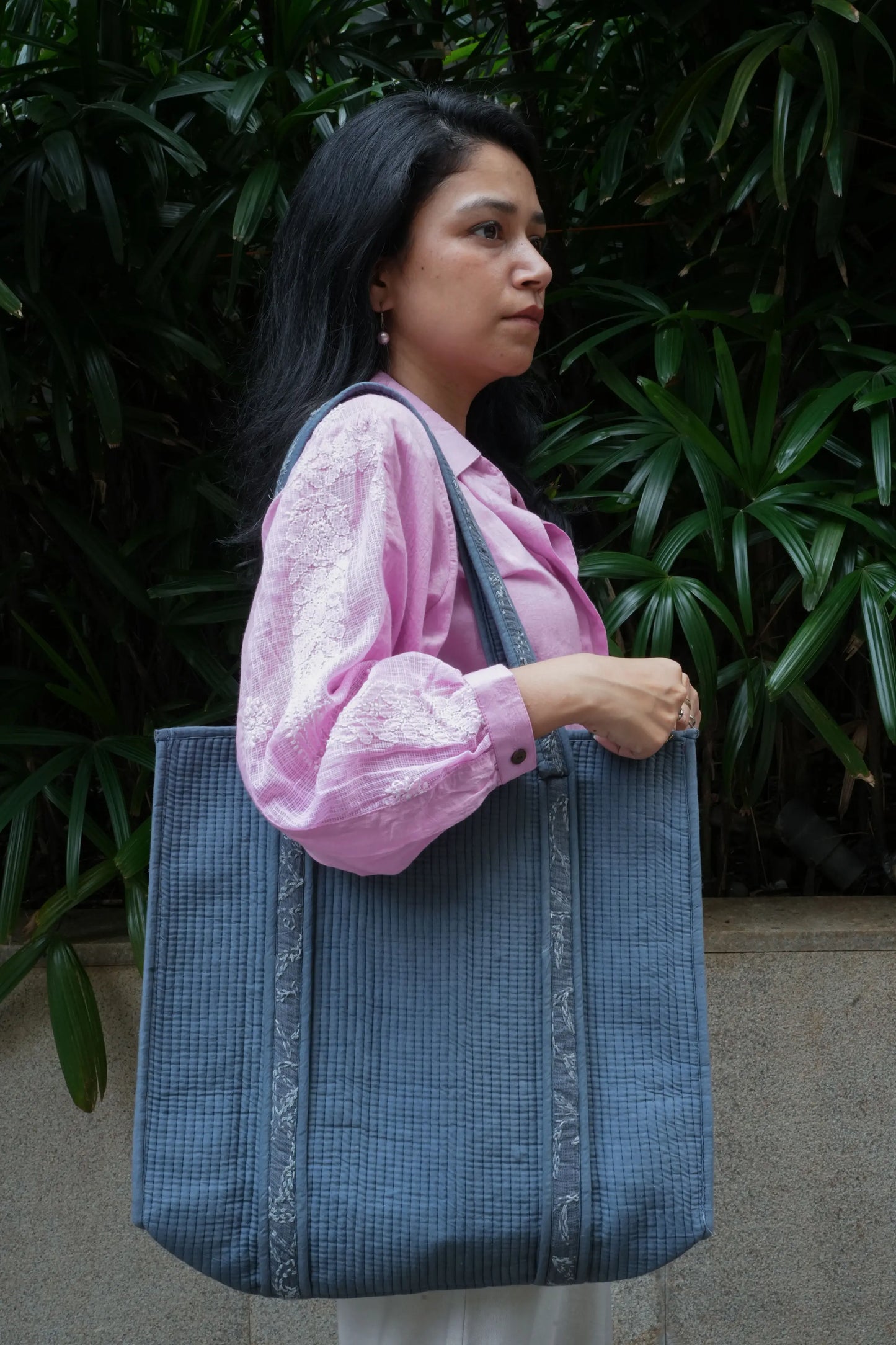 Amhara Chikankari Tote Bag