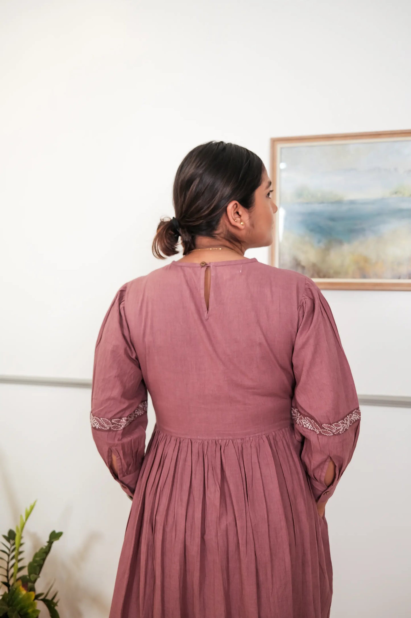 Amhara Chikankari Yoke dress