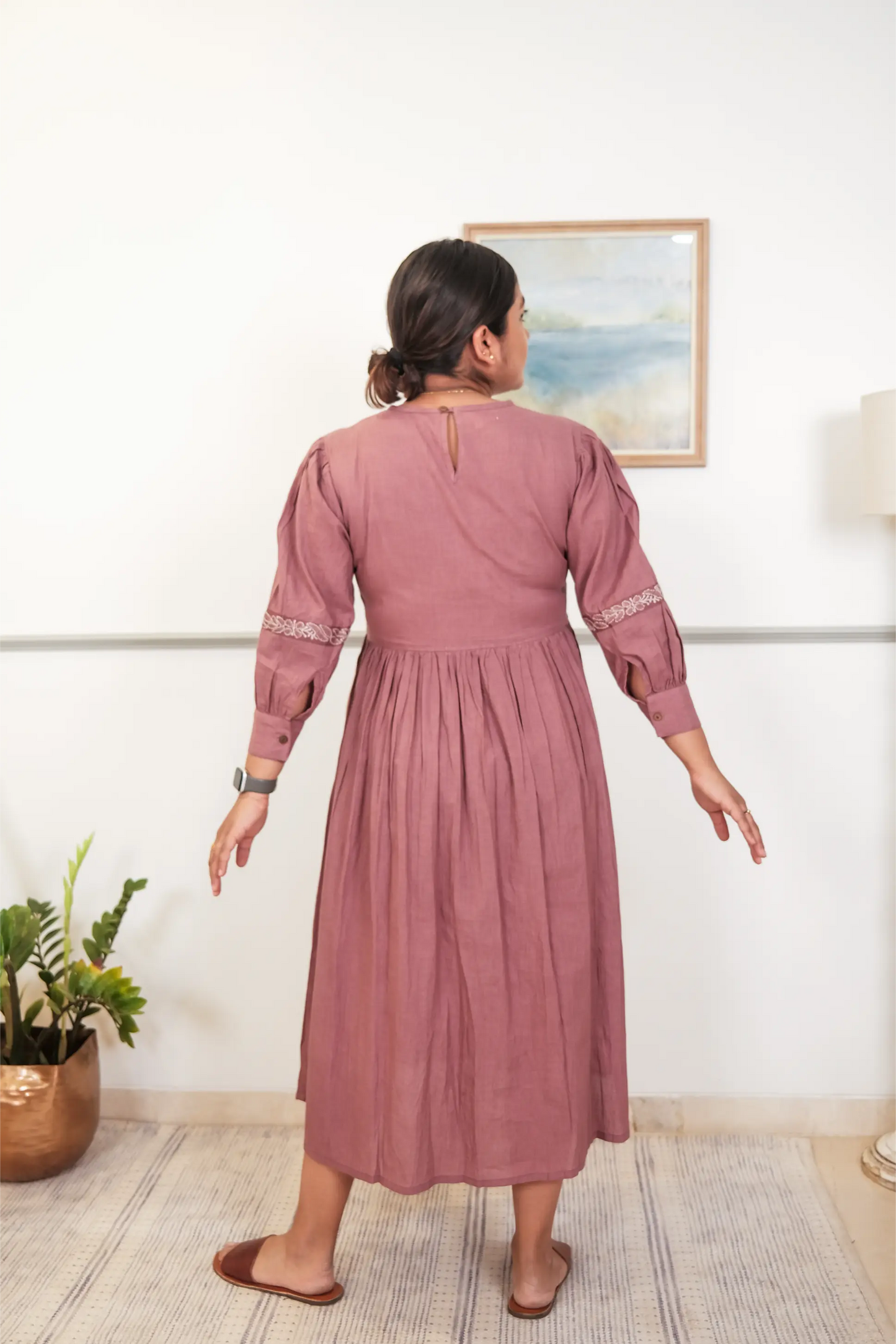 Amhara Chikankari Yoke dress