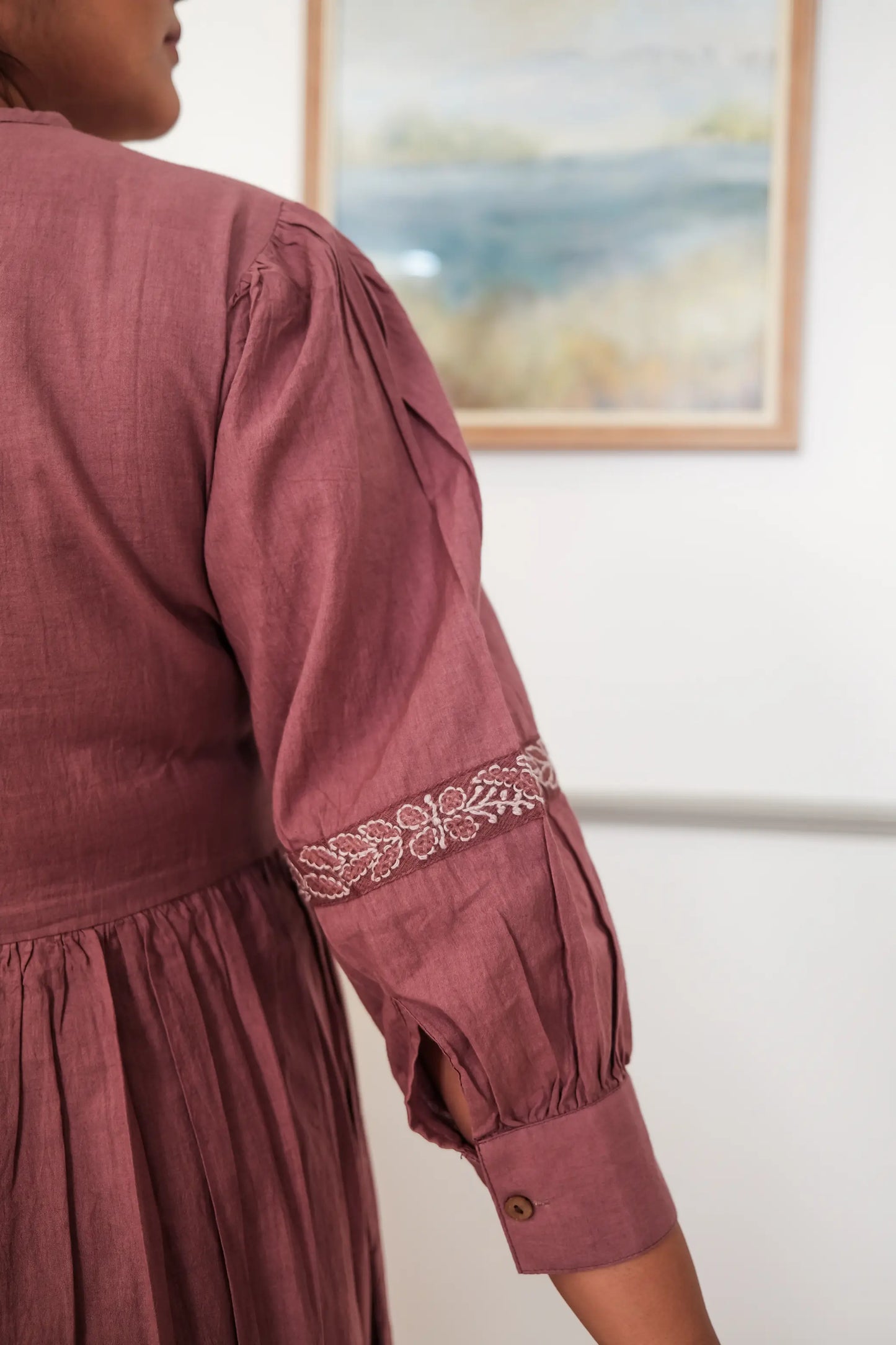 Amhara Chikankari Yoke dress