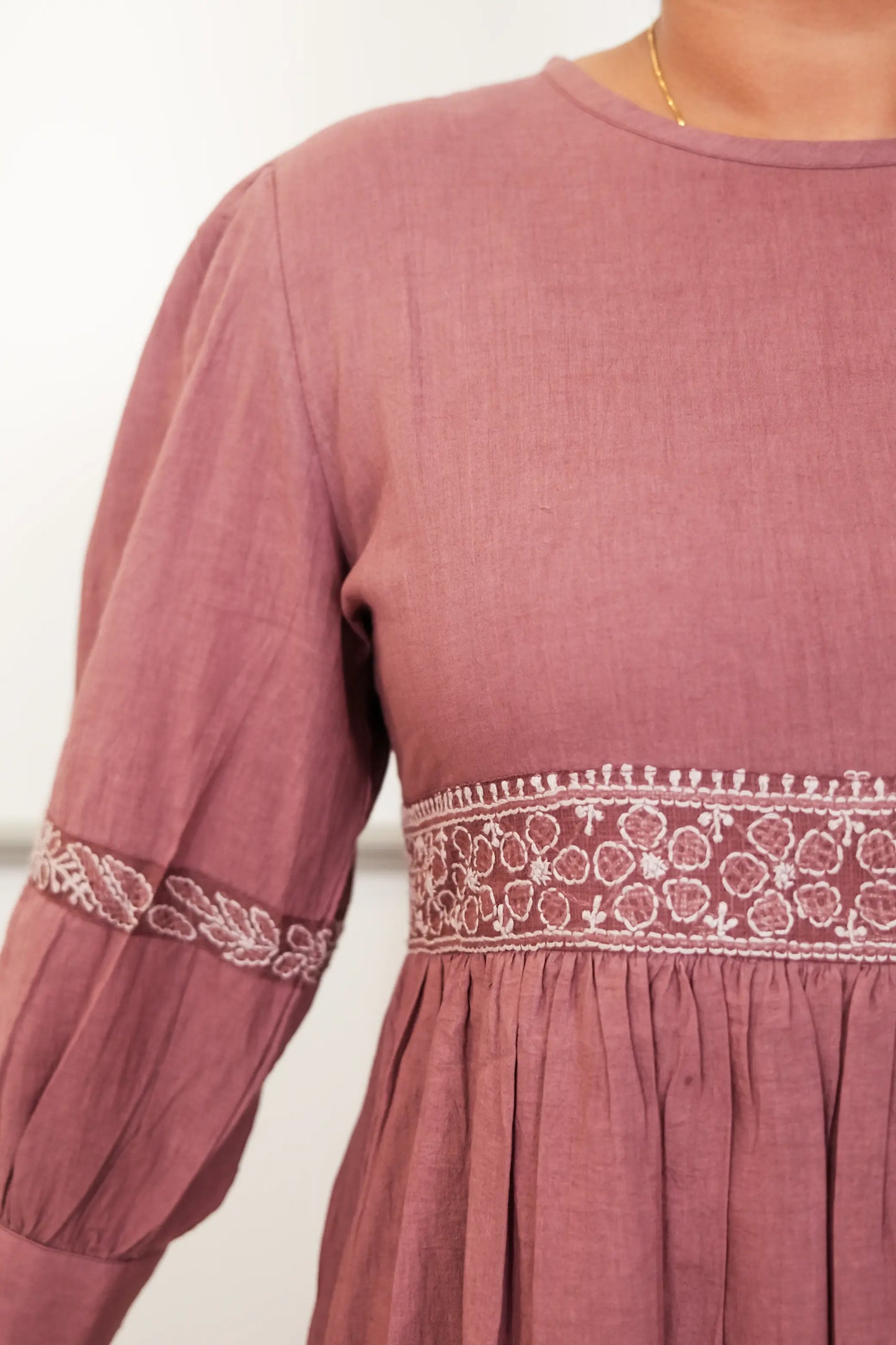 Amhara Chikankari Yoke dress