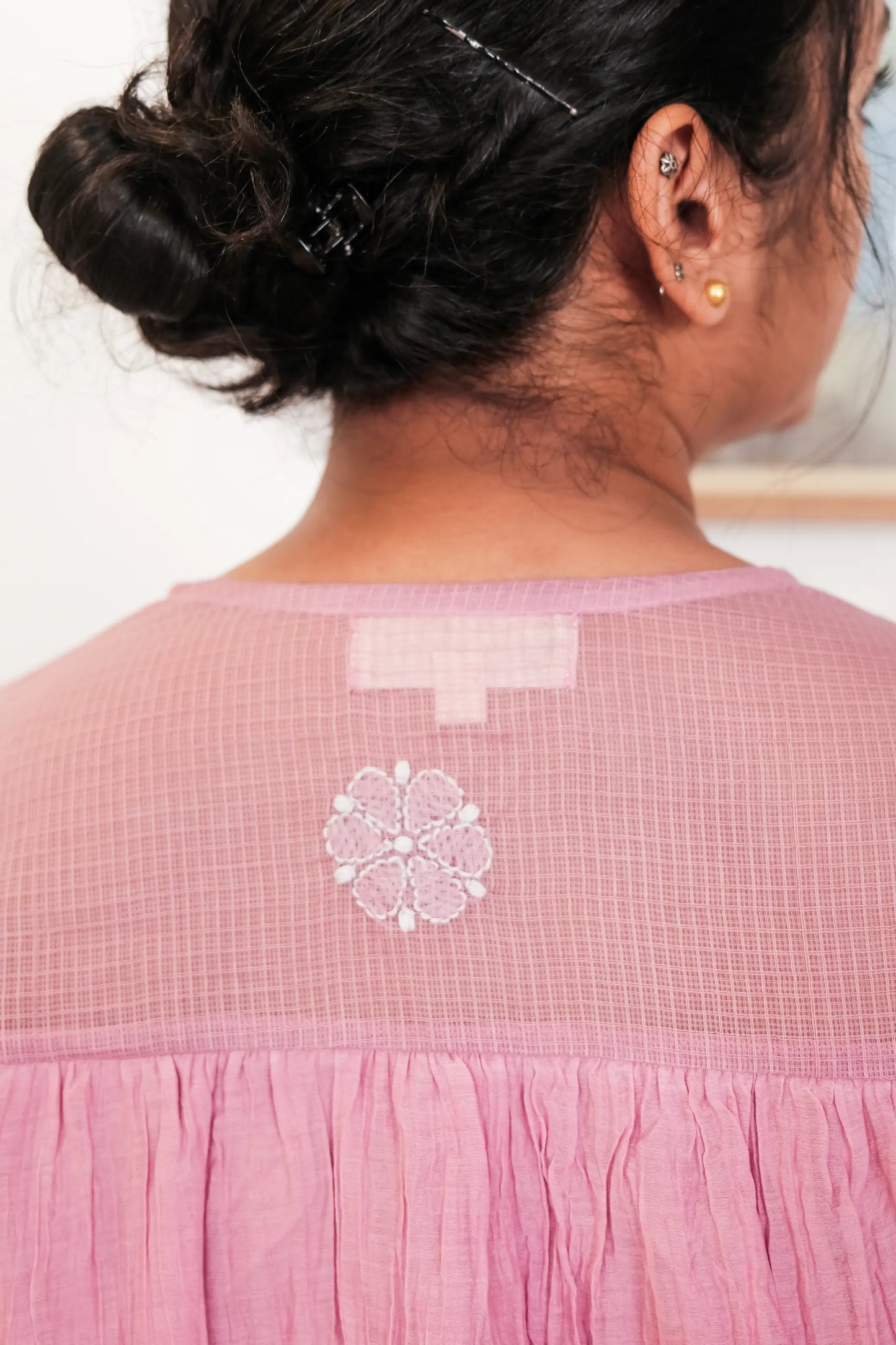 Chikankari Mul Co-ord Set - Short