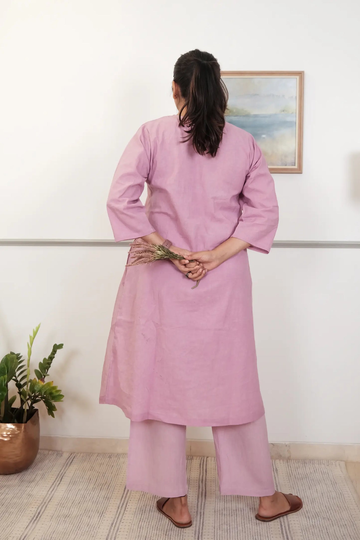 Side Frill Chikankari Co-ord Set