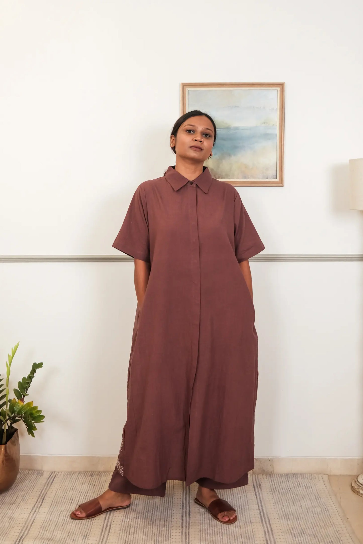 Back Gathers Chikankari Co-ord Set
