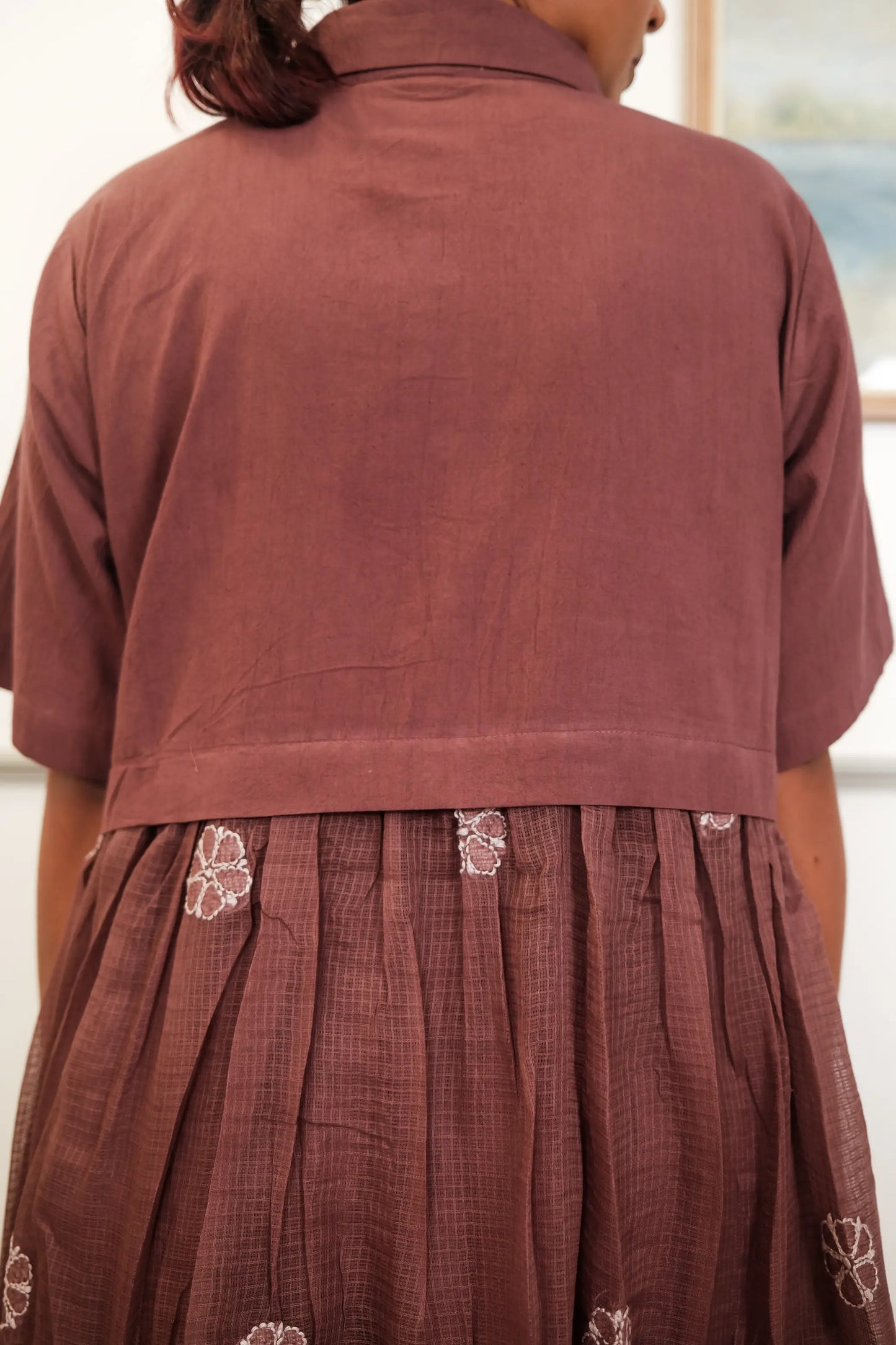 Back Gathers Chikankari Co-ord Set