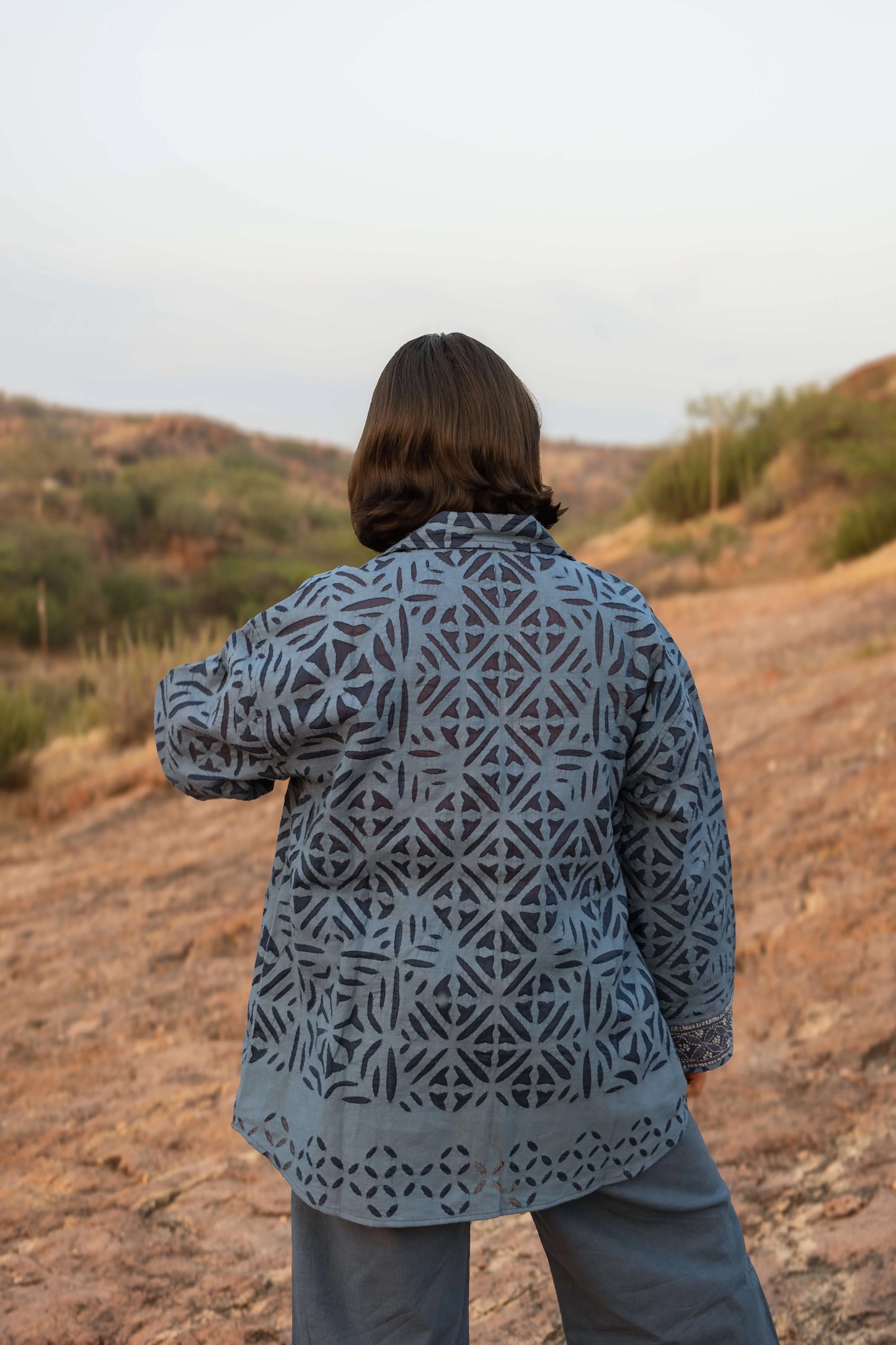 Amhara Applique Cosy Overlay - Ash Blue