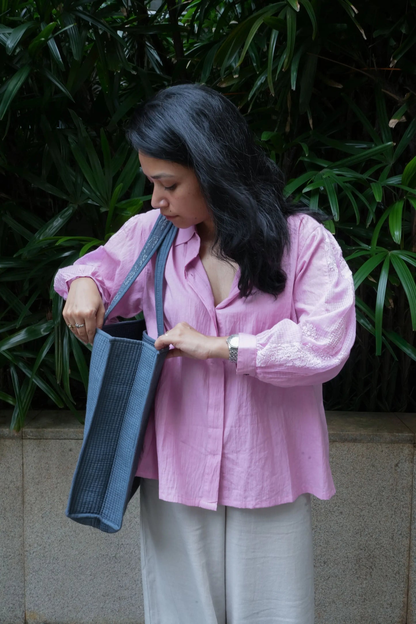 Amhara Chikankari Tote Bag