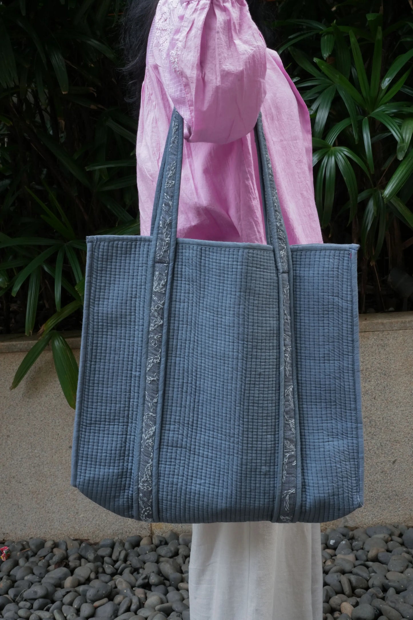 Amhara Chikankari Tote Bag