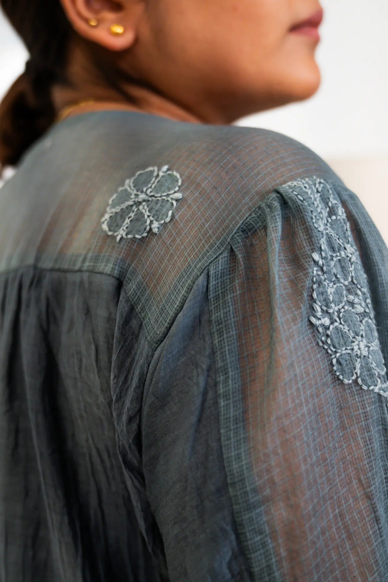 Chikankari Mul Co-ord Set - Long