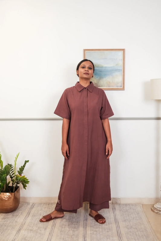 Back Gathers Chikankari Co-ord Set