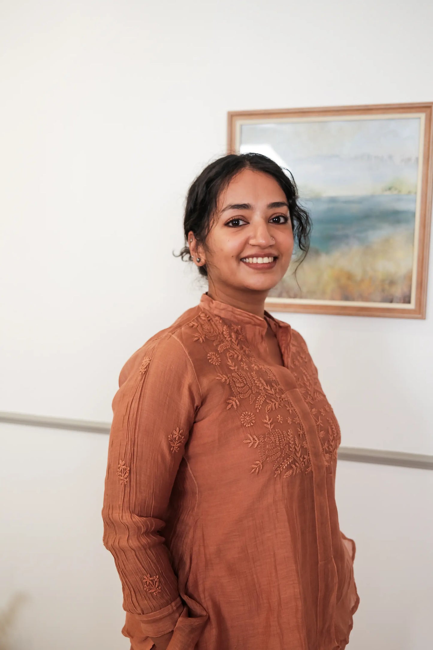 Amhara Chikankari Yoke Co-ord Set