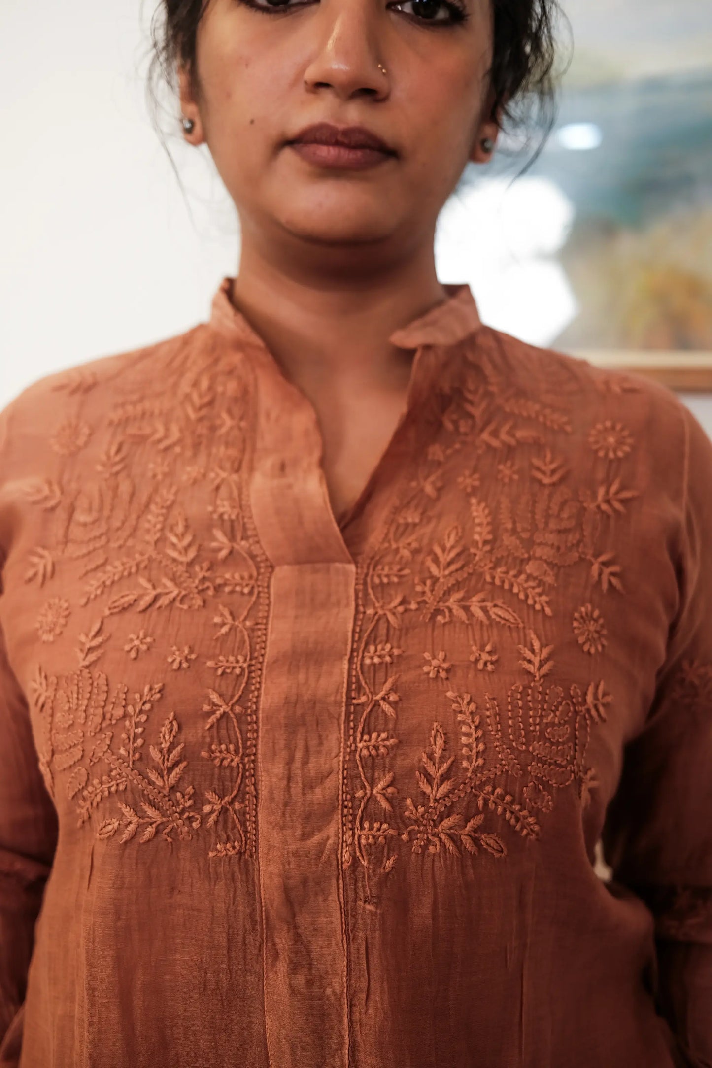 Amhara Chikankari Yoke Co-ord Set