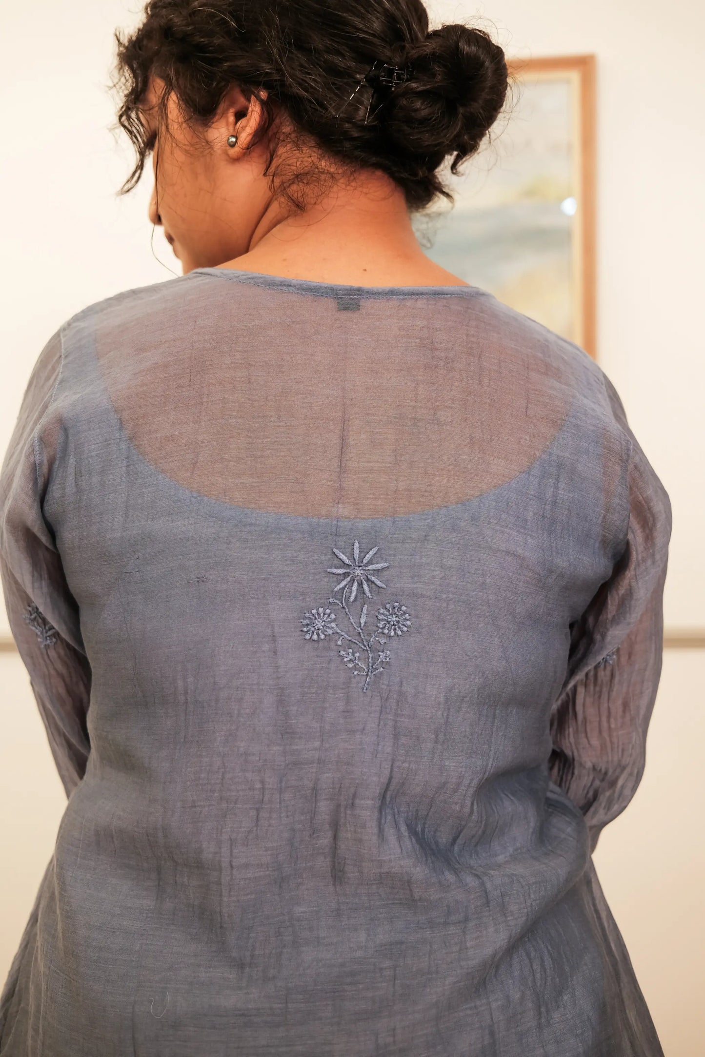 Amhara Chikankari Yoke Co-ord Set