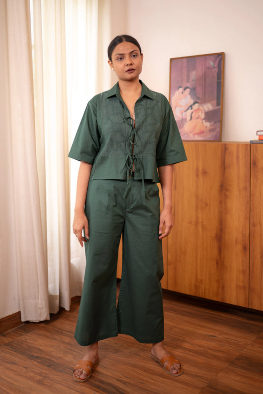 Chikankari Fish Yoke Co-ord Set