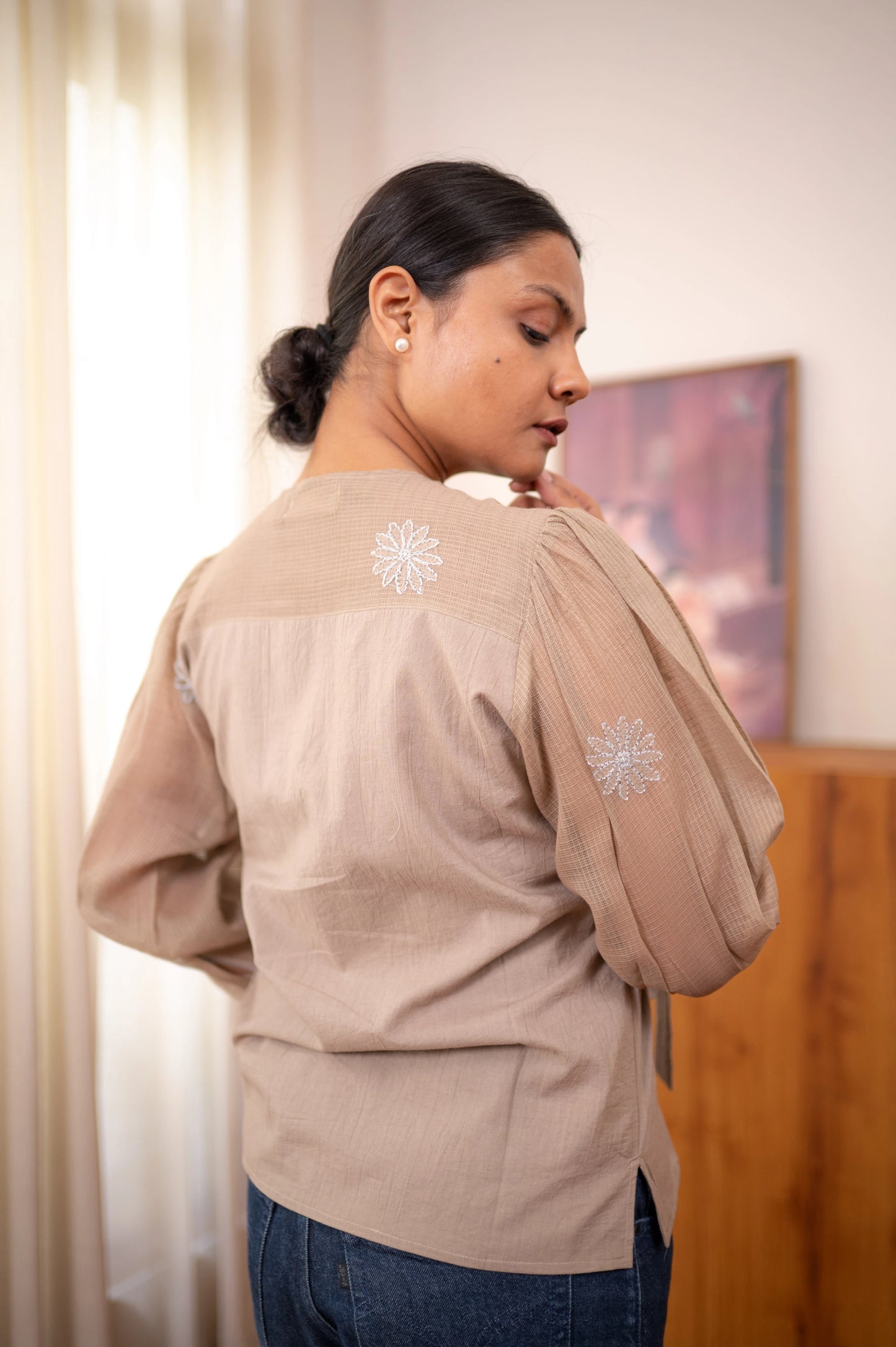 Chikankari Baazu Wrap Shirt
