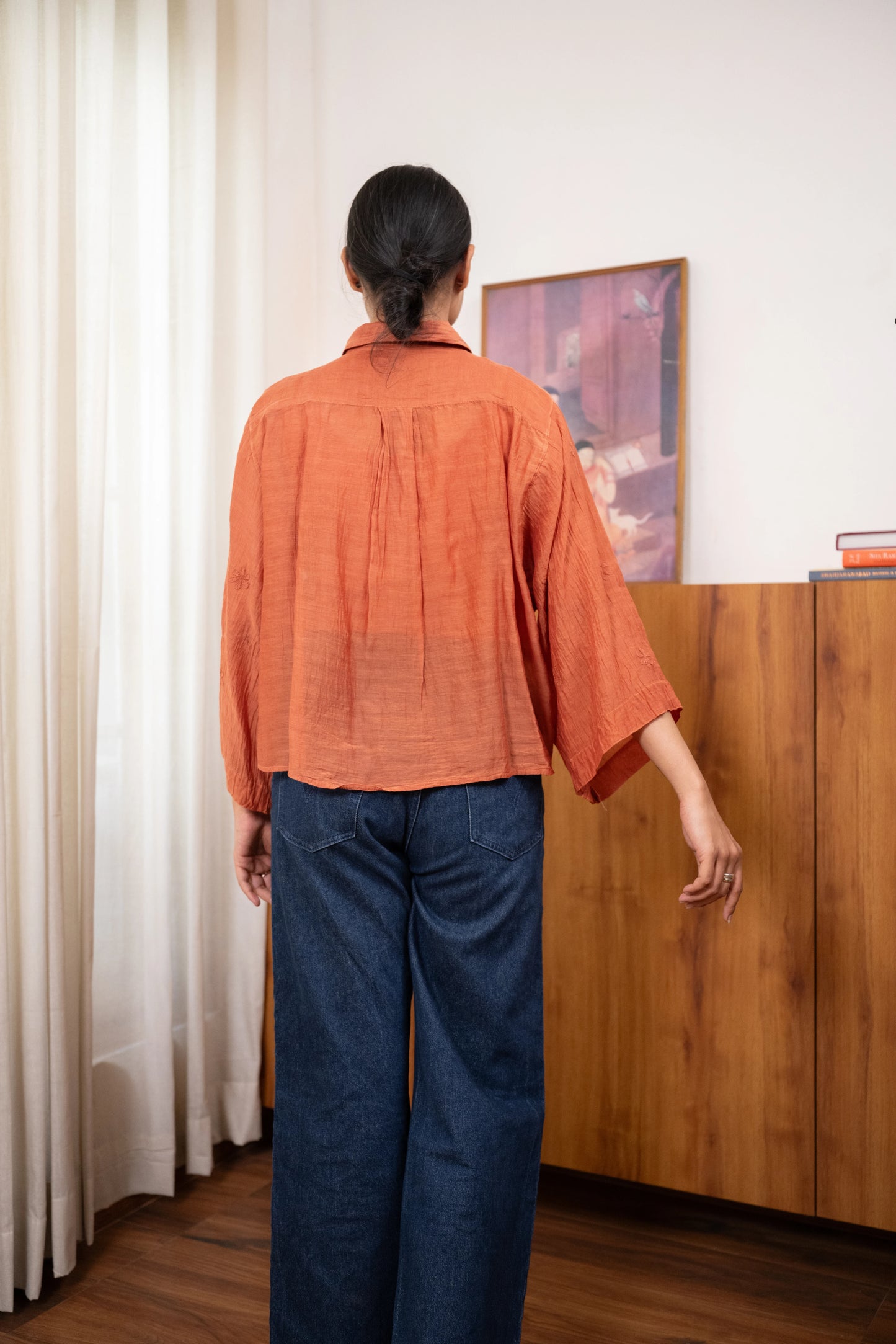 Amhara Chikankari Boxy Sleeve Shirt