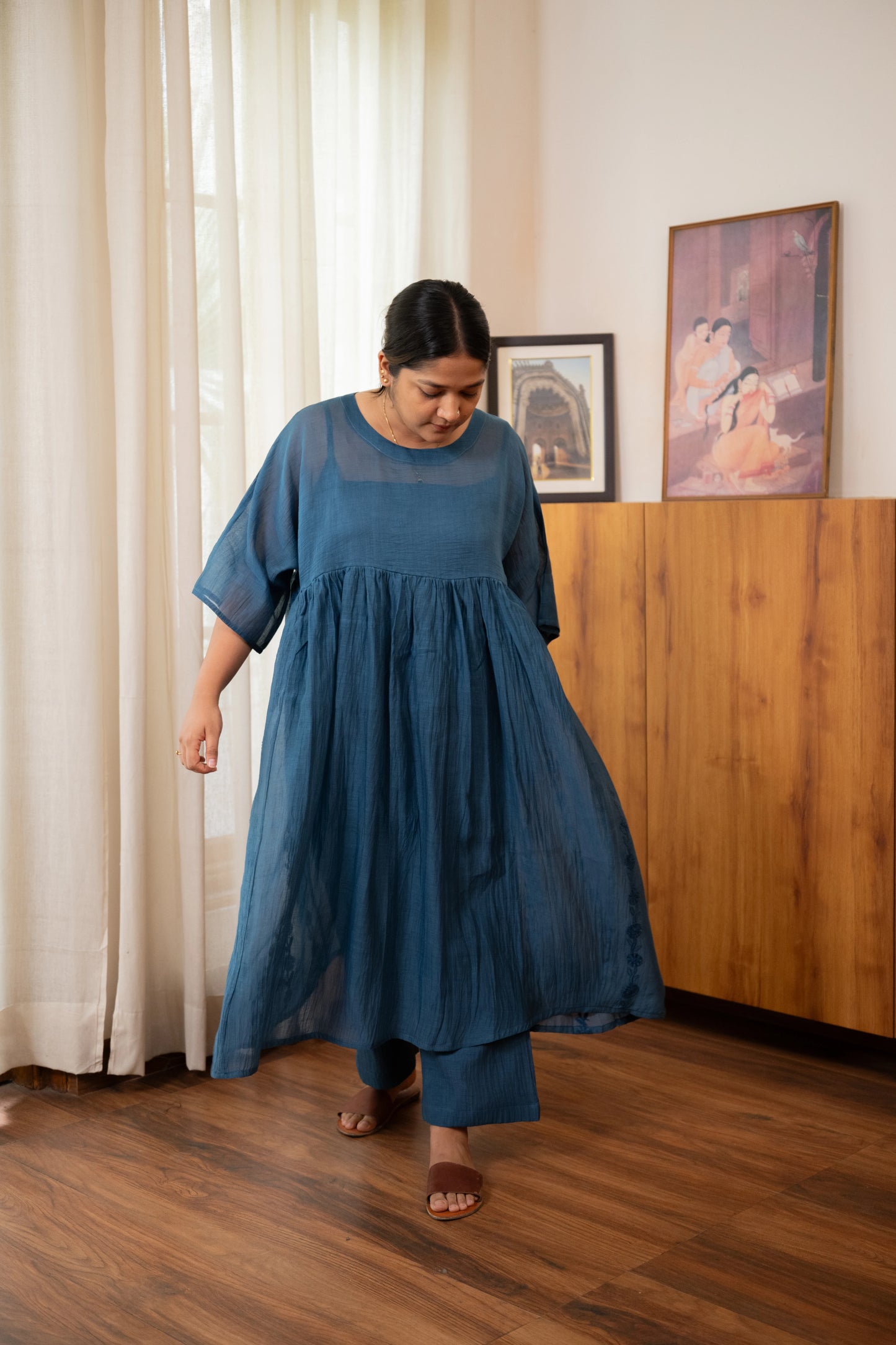 Chikankari Sheer Mul Co-ord Set