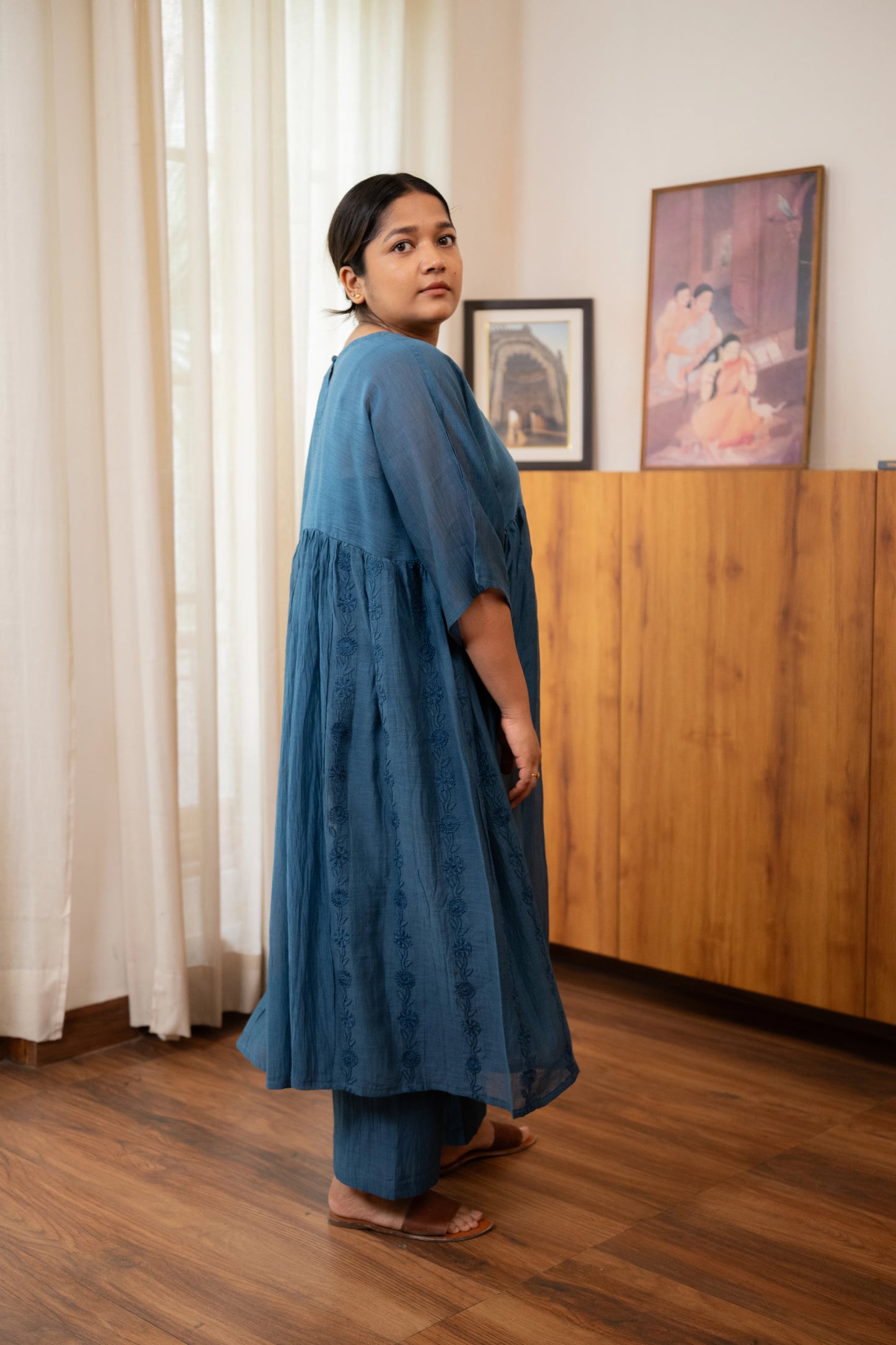 Chikankari Sheer Mul Co-ord Set