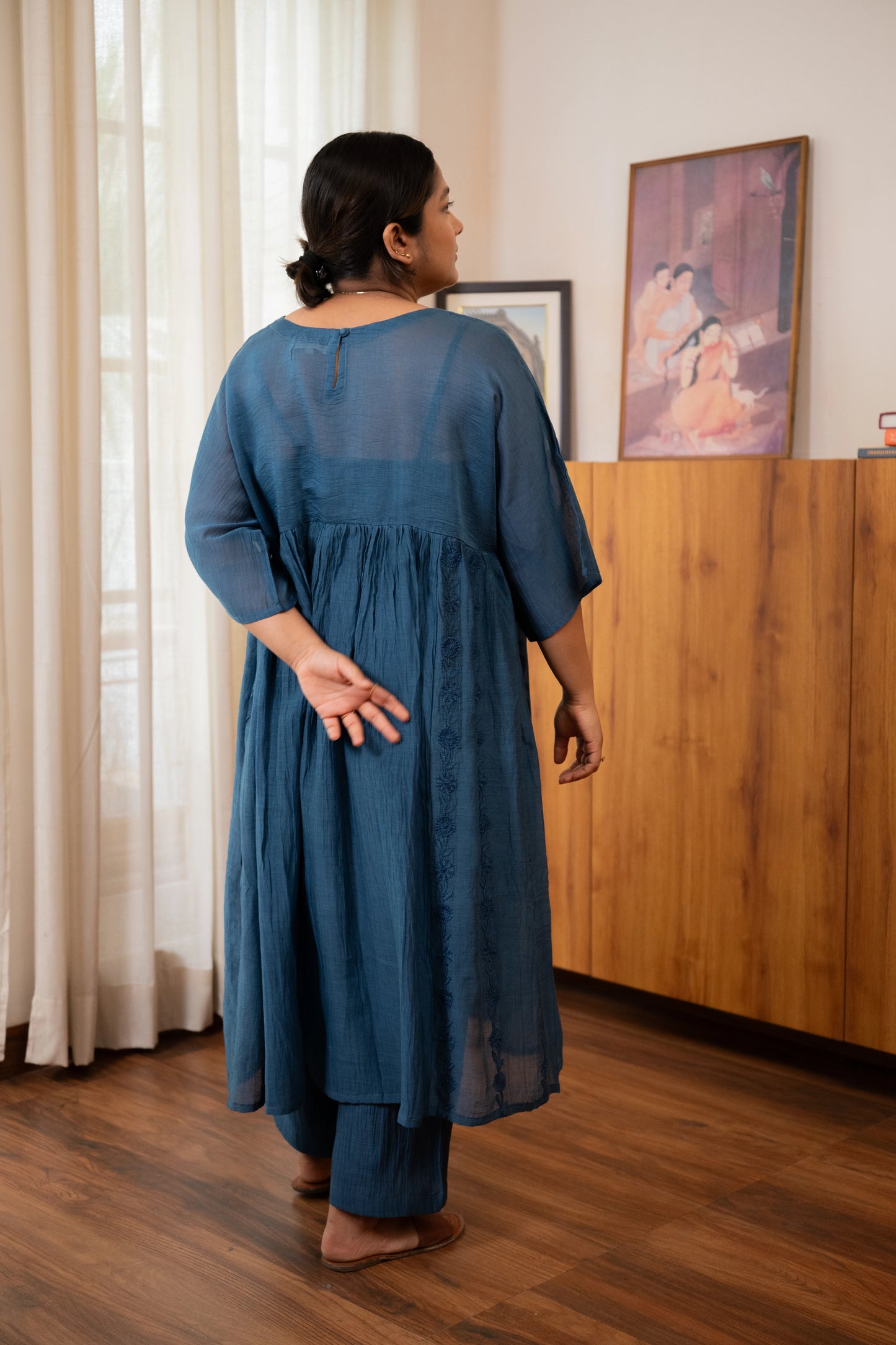 Chikankari Sheer Mul Co-ord Set