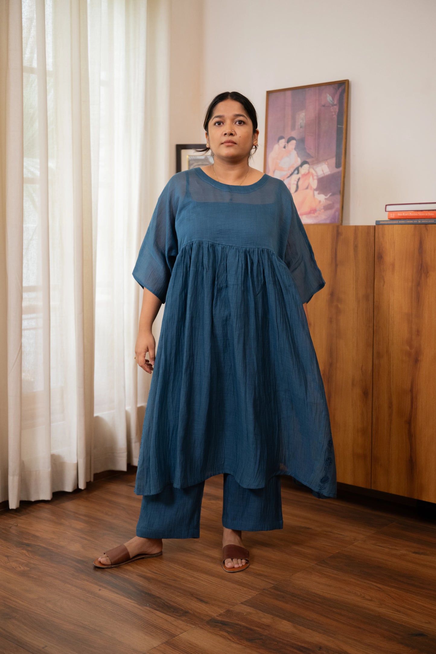 Chikankari Sheer Mul Co-ord Set