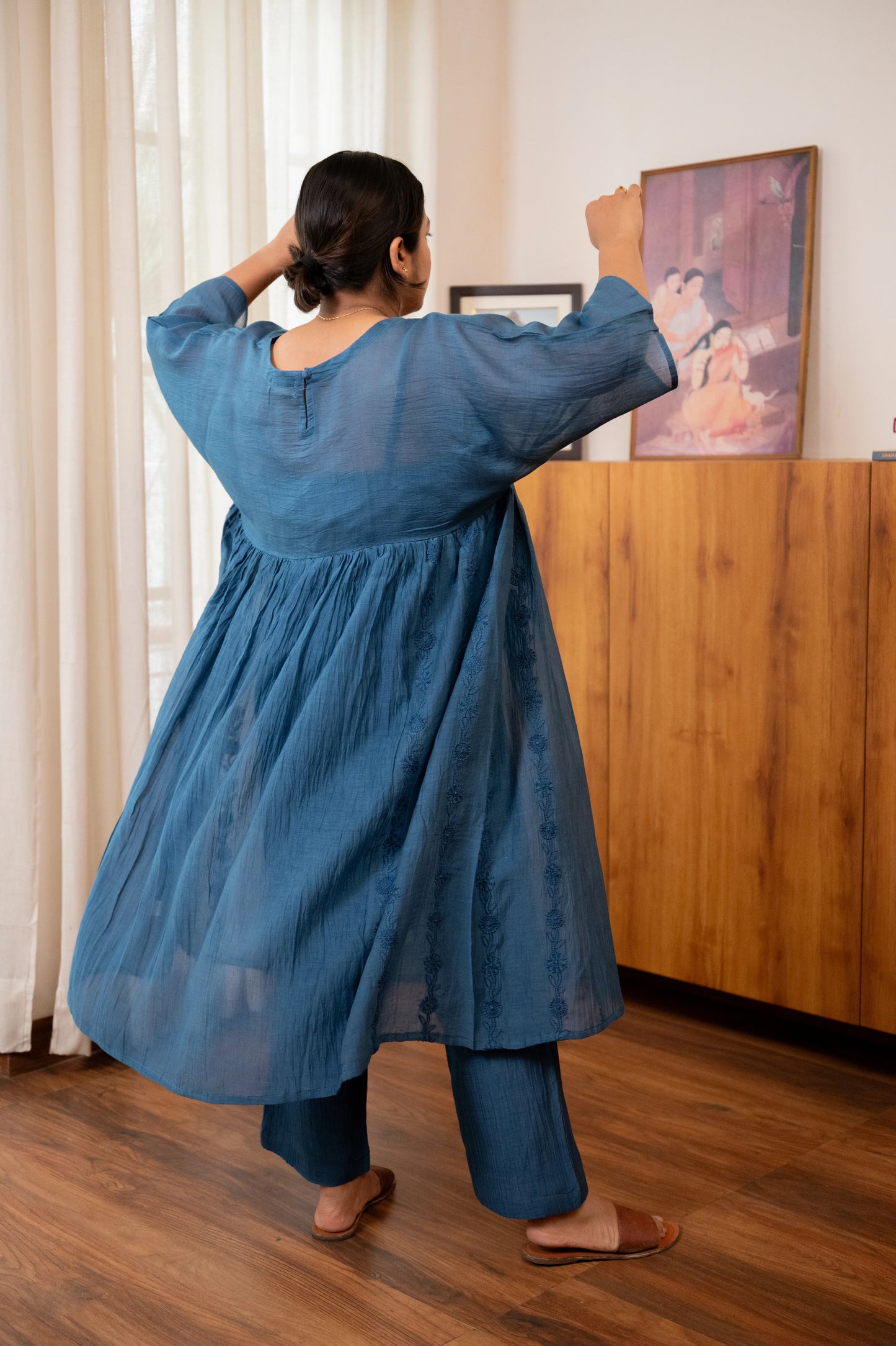Chikankari Sheer Mul Co-ord Set