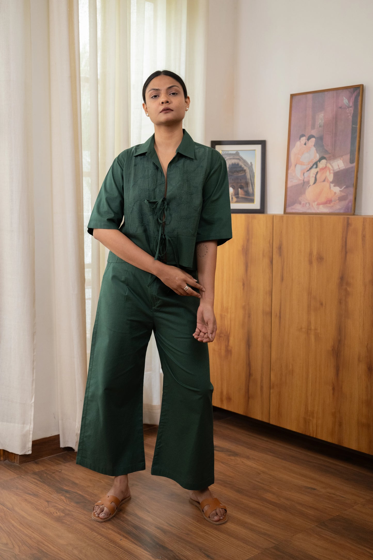 Chikankari Fish Yoke Co-ord Set