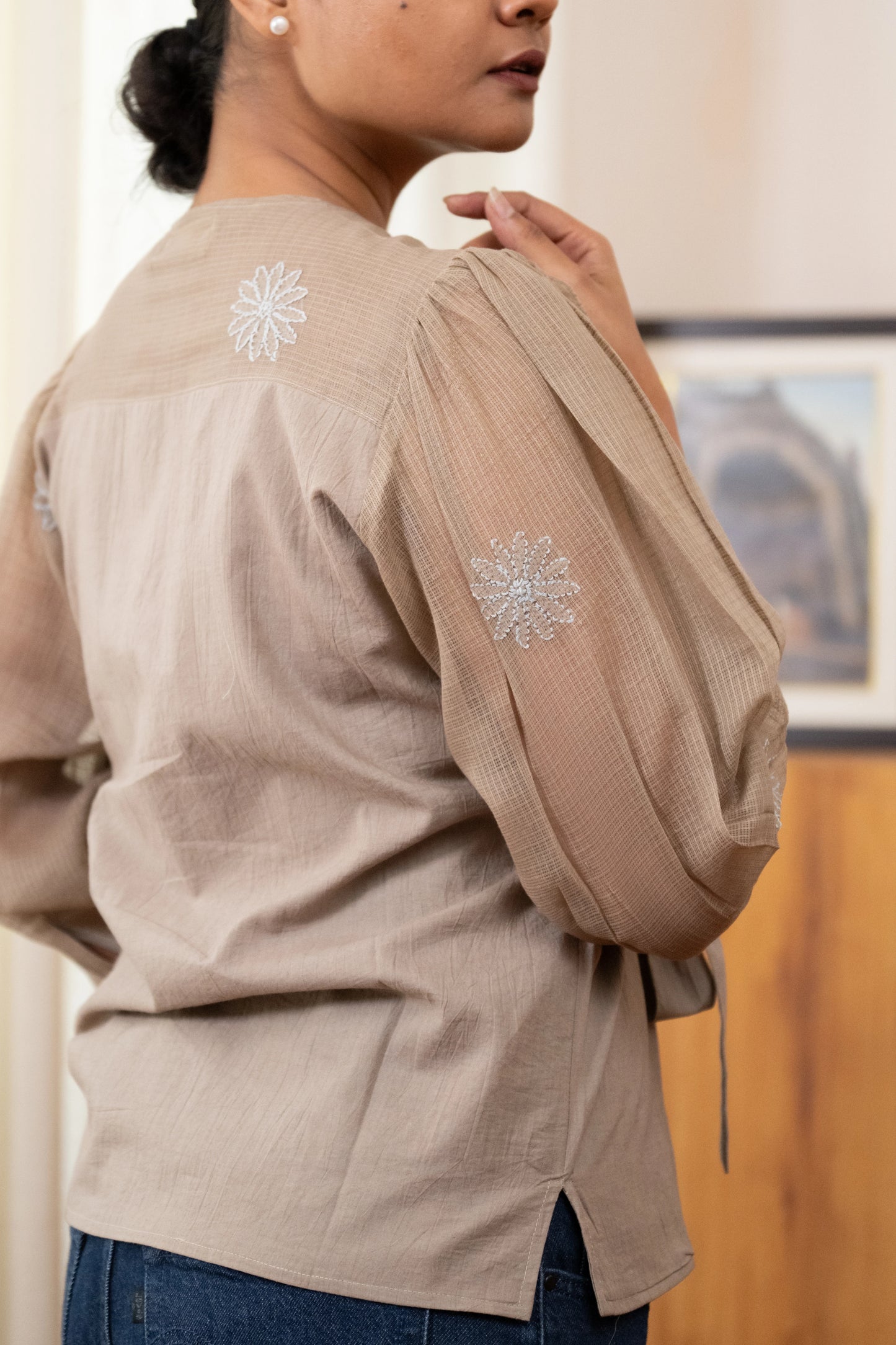 Chikankari Baazu Wrap Shirt